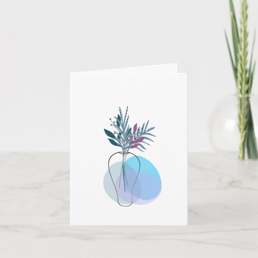 Moderne blanco botanische briefkaart briefpapier (Voorkant)