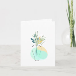 Moderne blanco botanische briefkaart briefpapier