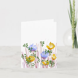 Moderne blanco botanische briefkaart briefpapier