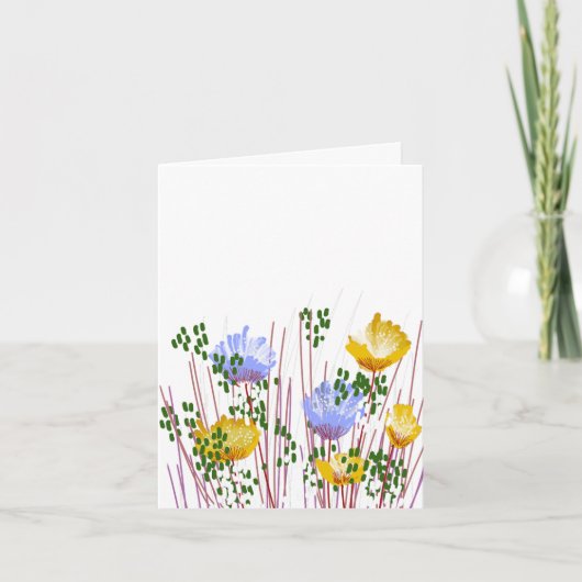 Moderne blanco botanische briefkaart briefpapier (Voorkant)