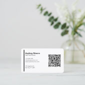 Moderne Blank White Nail Technician Sjablonen Visitekaartje (Staand voorkant)