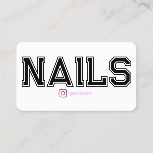 Moderne Blank White Nail Technician Sjablonen Visitekaartje (Achterkant)