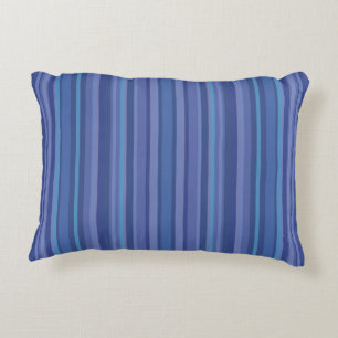 Moderne Blau Paarse Streep Accent Kussen