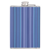 Moderne Blau Paarse Streep Heupfles (Achterkant)