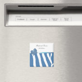 Moderne Blau Save the Date Magneet (Insitu (Vaatwasser))
