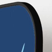 Moderne Blau Schriftnaam  Pickleball Paddle (Links Detail)