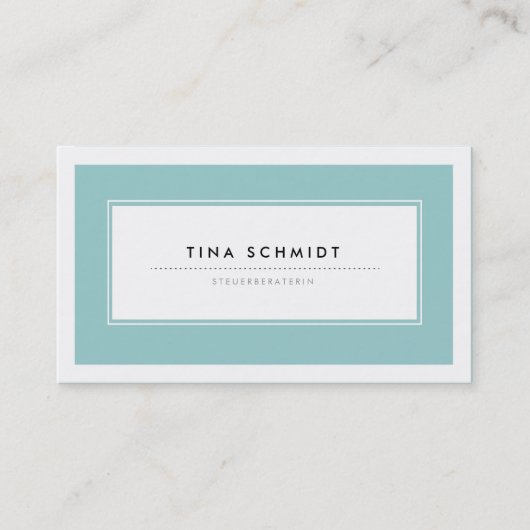 Moderne Blau Visitenkarten Visitekaartje (Voorkant)