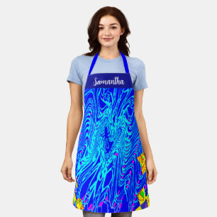 Moderne blauw Abstracte kunst schilderen Schort