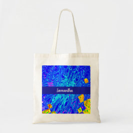 Moderne blauw Abstracte kunst schilderen Tote Bag