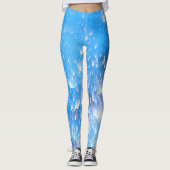 Moderne blauw Athletic Workout-Leggings Leggings (Voorkant)