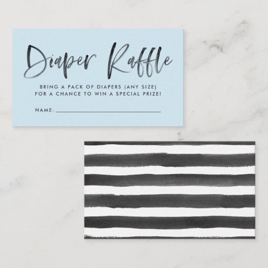 Moderne blauw Baby shower, luierritten Informatiekaartje (Voorkant / Achterkant)