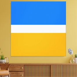Moderne blauw blauw blauw kleurenblokken canvas afdruk