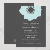 Moderne blauw-bridal-doucheruimten (Zacht blauw) Kaart (Voorkant / Achterkant)