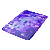 Moderne blauw en Paars Glas in lood Pixelmozaïek Badmat (Gekanteld)