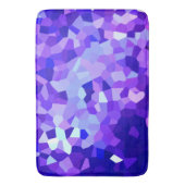 Moderne blauw en Paars Glas in lood Pixelmozaïek Badmat (Voorkant Verticaal)