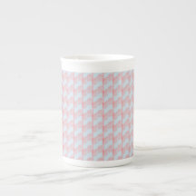 Moderne blauw en roze golf design koffie mok