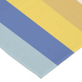 Moderne blauw geel gouden crème strepen Chanoeka Medium Tafelloper (Hoek)