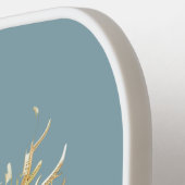 Moderne Blauw Goud Tweekoppige Draak Pickleball Paddle (Links Detail)