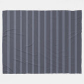 Moderne blauw grijs gestreept fleece deken (Voorkant (Horizontaal))