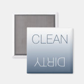 Moderne Blauw-Grijze Schone of Vuile Vaatwasser Ma Magneet (Voorkant / Achterkant)