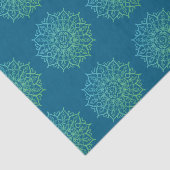 Moderne Blauw Groen Ombre Mandala Boho Decoupage Tissuepapier (Detail)