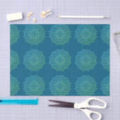 Moderne Blauw Groen Ombre Mandala Boho Decoupage Tissuepapier (Craft)