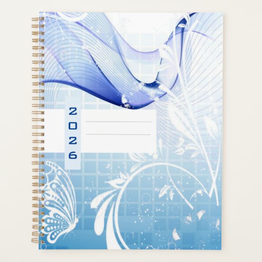 Moderne blauw planner (Voorkant)