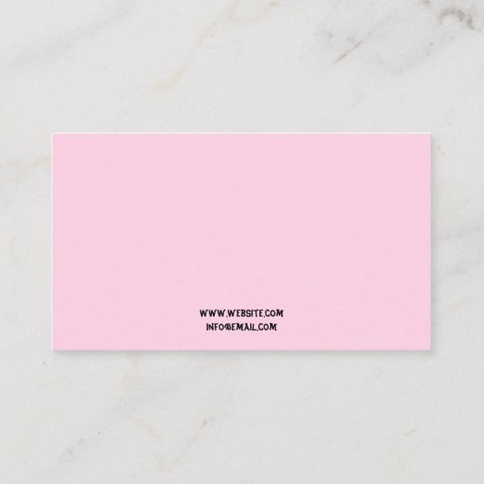 Moderne Blauw & Roze Kleurrijke Partij Schilder Visitekaartje (Achterkant)