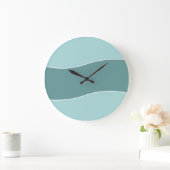 Moderne blauw wanddecor grote klok (Huis)