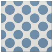 Moderne Blauw-Wit Grote Polka Dots Stof (Swatch)