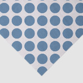 Moderne Blauw-Wit Grote Polka Dots Tissuepapier (Detail)