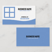 Moderne Blauw-Wit Raamreiniging Visitekaartje (Voorkant / Achterkant)