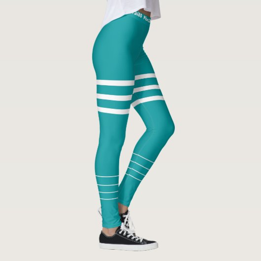 Moderne blauw wit werkout leggings (Rechts)