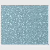 Moderne Blauw-witte Polka Dots Cadeaupapier (Vlak)