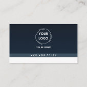 Moderne blauw-witte QR-code Visitekaartje (Achterkant)