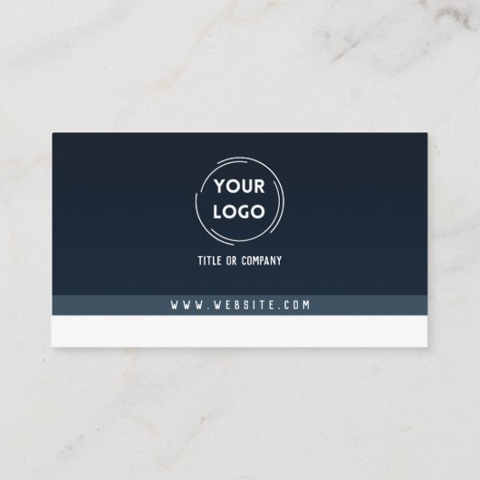 Moderne blauw-witte QR-code Visitekaartje (Achterkant)