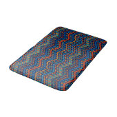 Moderne blauwAfrikaanse patroonvormig Bath Mat (Gekanteld)