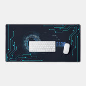 Moderne Blauwdruk Futuristische Compute Interface Bureaumat (Keyboard & Muis)