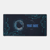 Moderne Blauwdruk Futuristische Compute Interface Bureaumat (Voorkant)