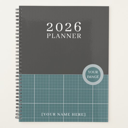 Moderne Blauwdruk Raster Planner PR01 (Voorkant)