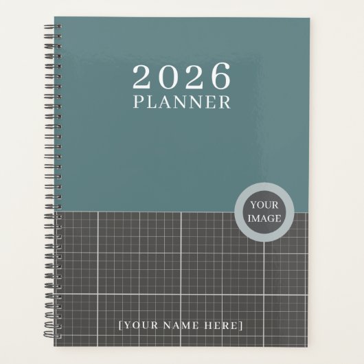 Moderne Blauwdruk Raster Planner PR02 (Voorkant)