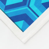 Moderne blauwe 3D geometrische kubuspatroon babyde Fleece Deken (Hoek)