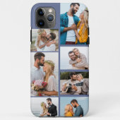Moderne Blauwe 7 Foto Collage Case-Mate iPhone Case (Achterkant)