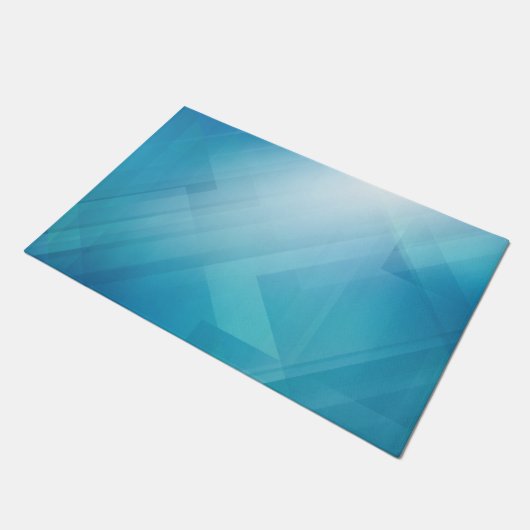 Moderne Blauwe Abstracte Deurmat (Schuin)