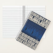Moderne Blauwe Abstracte Geometrie Notitieboek (Binnen)