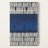 Moderne Blauwe Abstracte Geometrie Notitieboek (Achterkant)