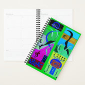 Moderne blauwe Abstracte inspiratie van matisse Planner (Display)
