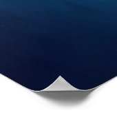 Moderne blauwe abstracte schilderij poster (Hoek)