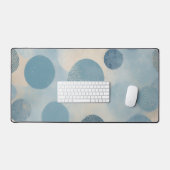 Moderne Blauwe Abstracte Stip Bureaumat (Keyboard & Muis)