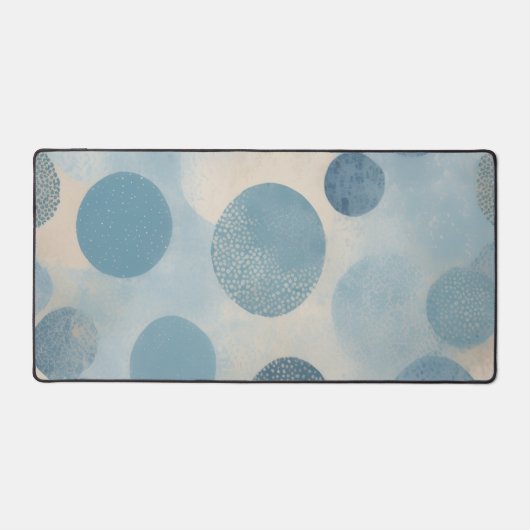 Moderne Blauwe Abstracte Stip Bureaumat (Voorkant)